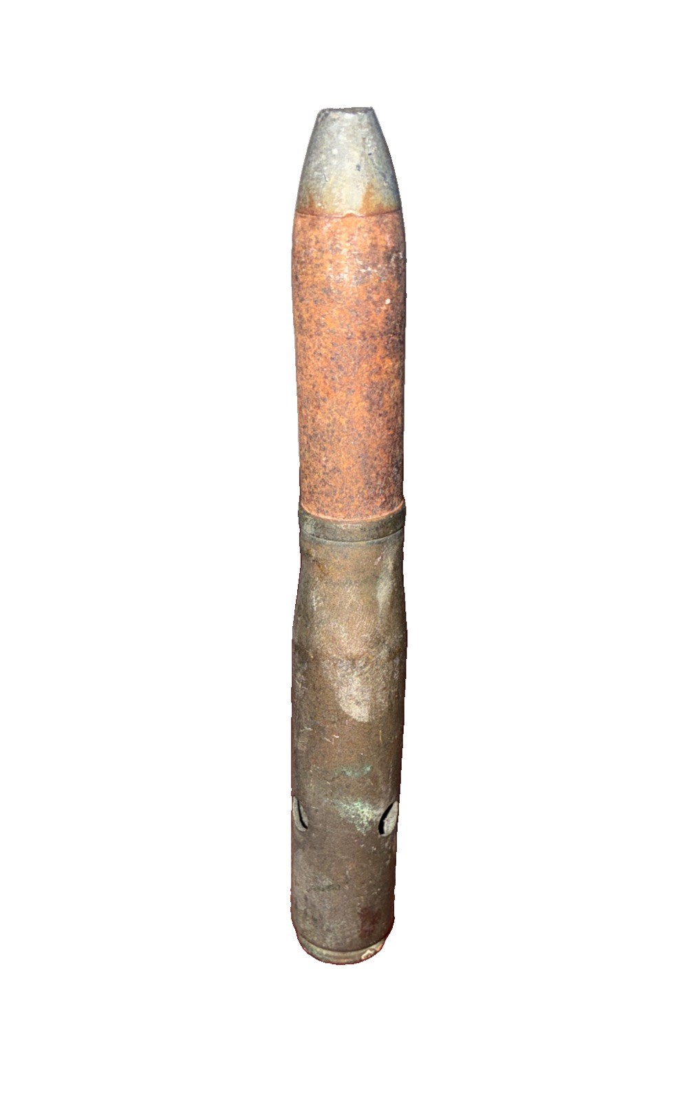 Vintage WWII 1944 20mm Mk 4 Inert Dummy Drill Round Anti-Aircraft Navy Shell Vintage WWII 1944 20mm Mk 4 Inert Dummy Drill Round Anti-Aircraft Navy Shell