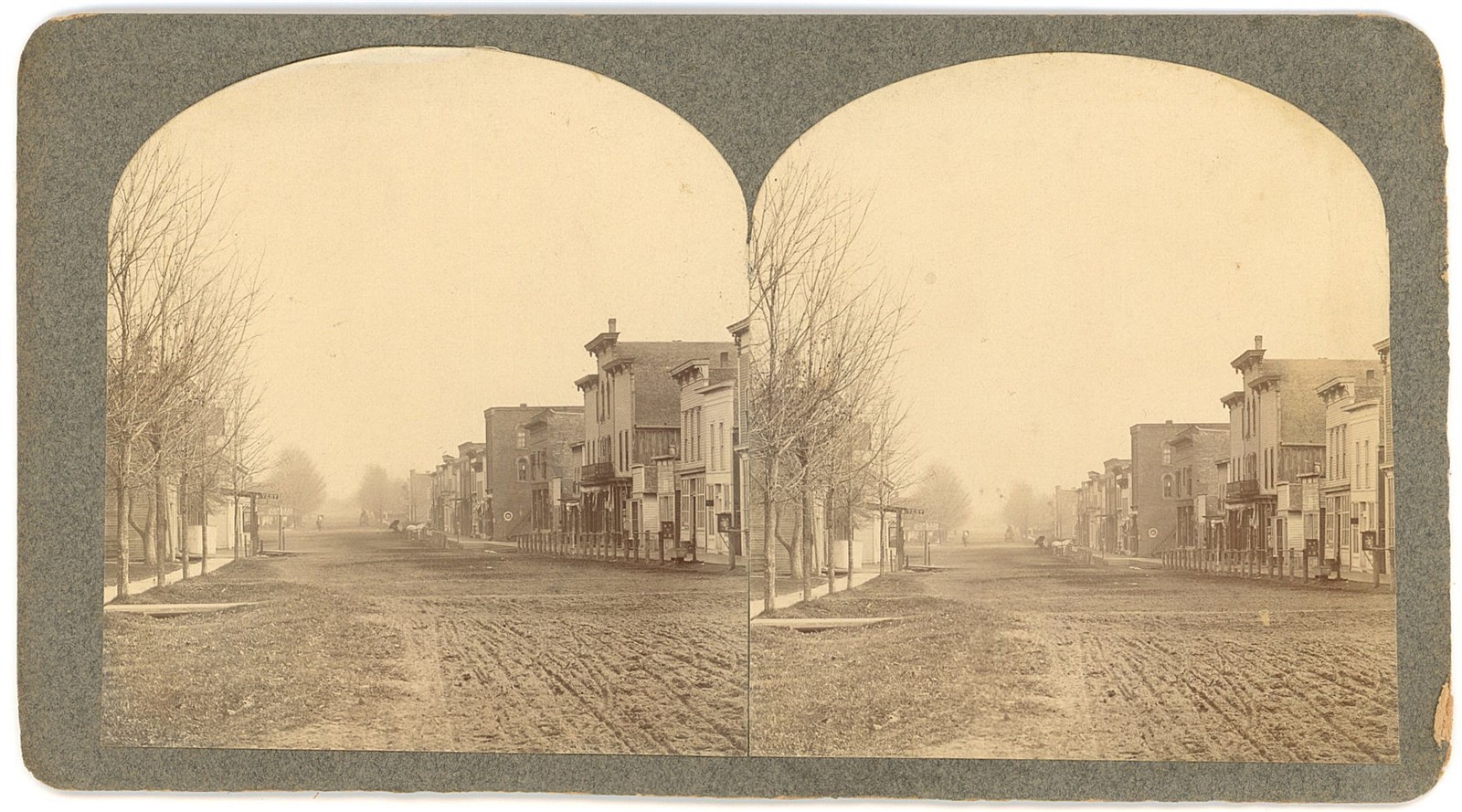MICHIGAN STEREOVIEW - Bangor - Monroe Street - Will Funk c1901 RARE