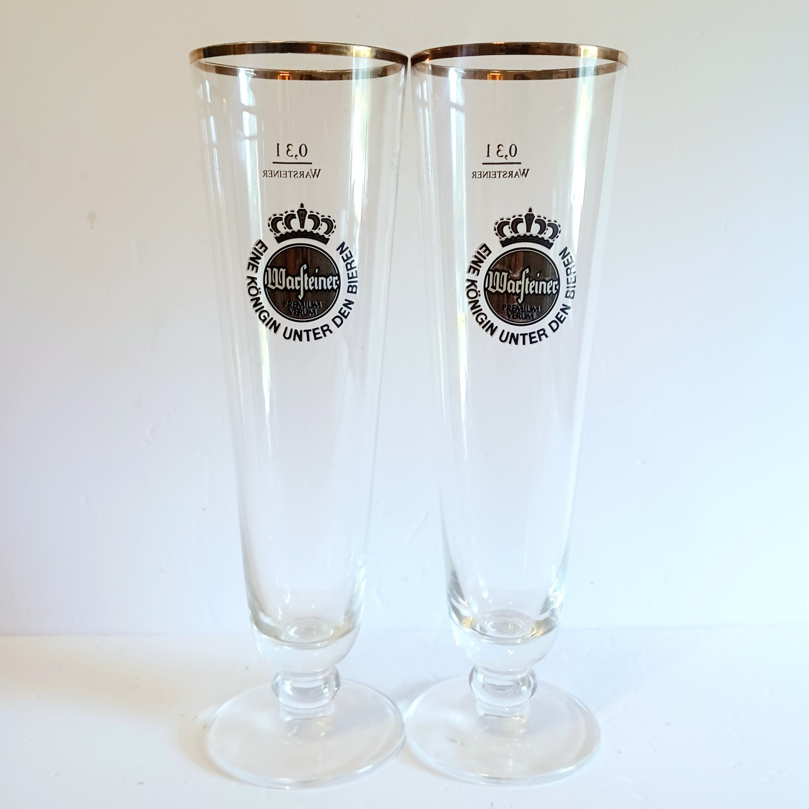 Warsteiner Premium Pilsner Glasses Set Of 2 0.3L Germany Crystal 9in Fluted Warsteiner Premium Pilsner Glasses Set Of 2 0.3L Germany Crystal 9in Fluted