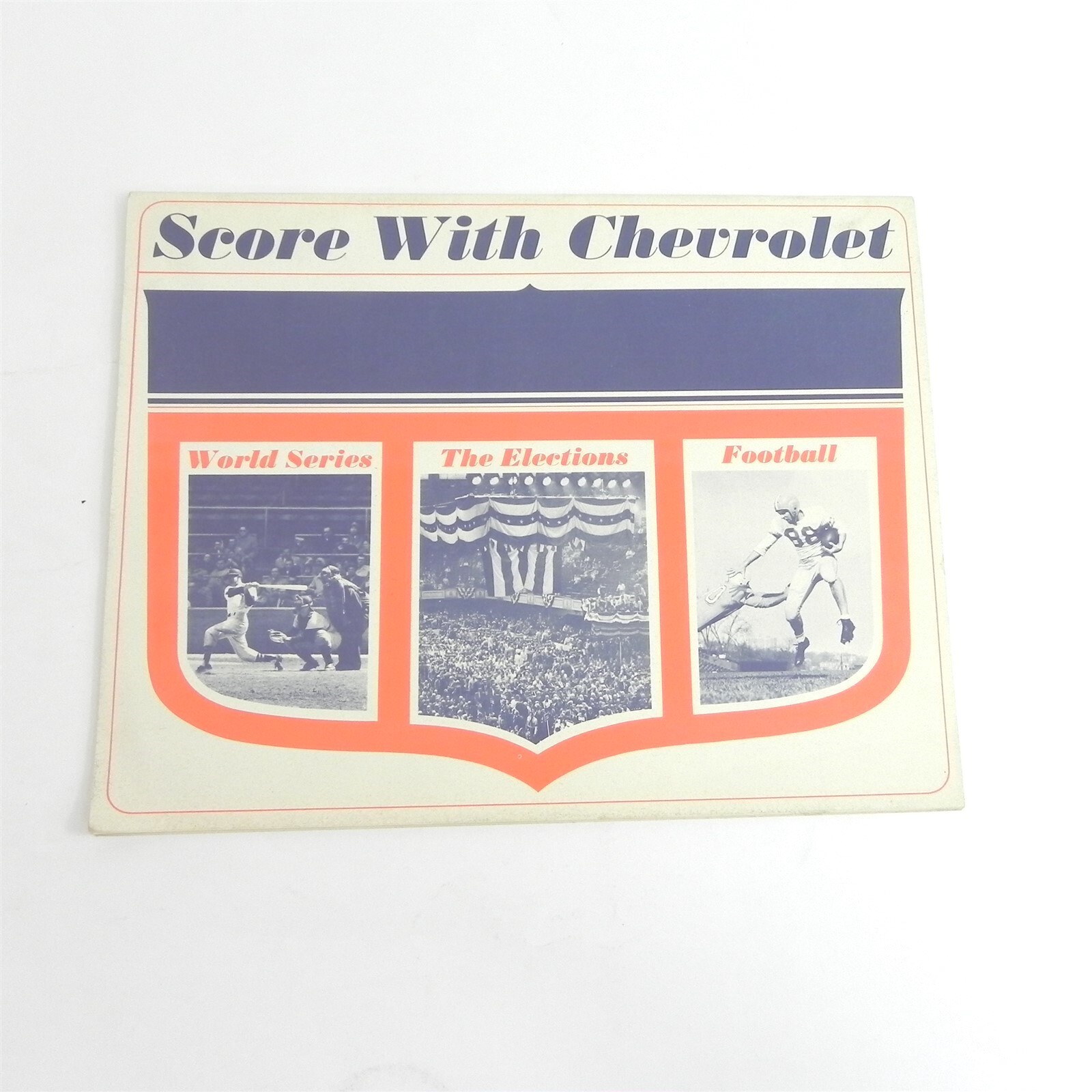 VINTAGE 1965 SCORE WITH CHEVROLET WORLD SERIES FOOTBALL AND ELECTIONS BOOK VINTAGE 1965 SCORE WITH CHEVROLET WORLD SERIES FOOTBALL AND ELECTIONS BOOK