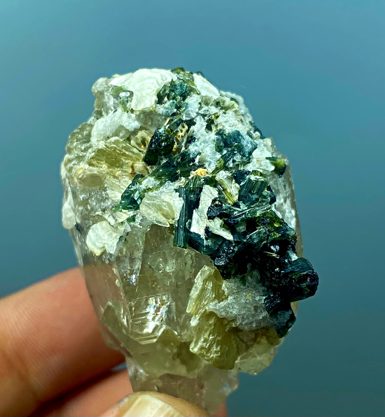 Beautiful natural tourmaline bunch Crystal with quartz specimen Afghanistan 312 