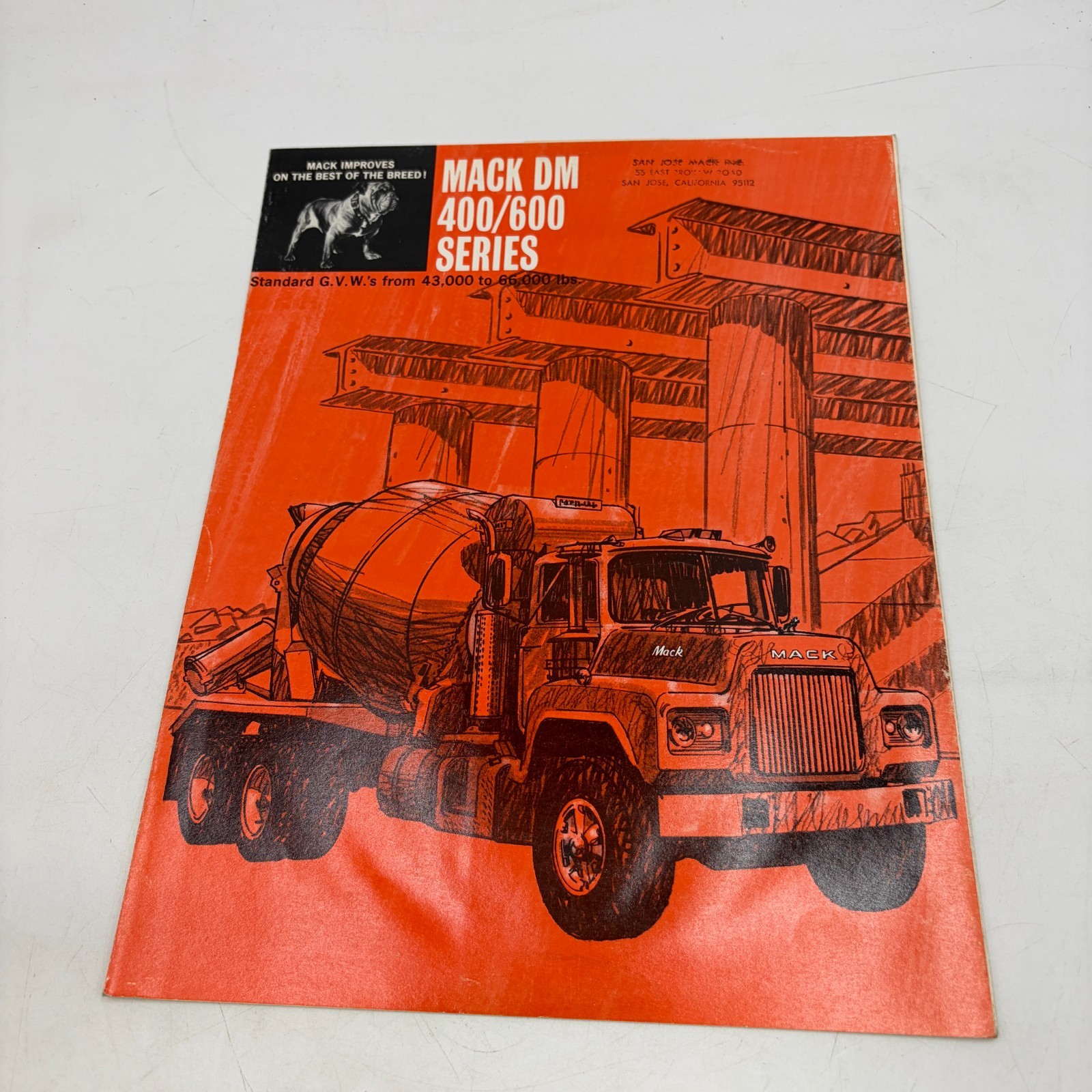 Vintage 1966 Mack DM 400 600 Series Concrete Mixer Truck Brochure