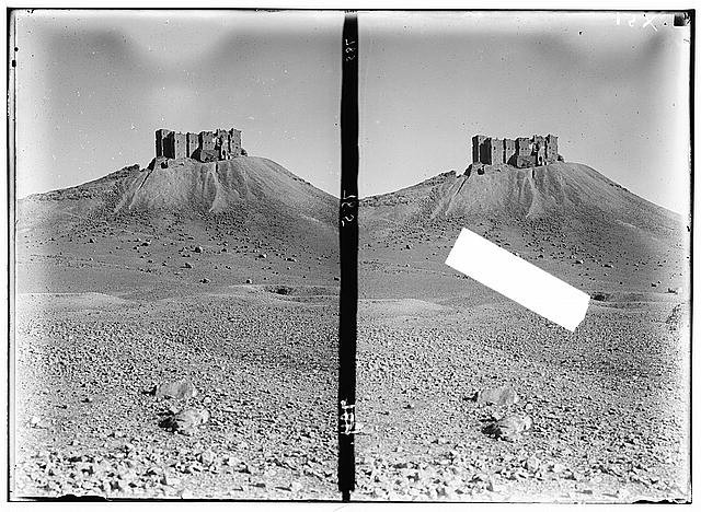 Photo:Palmyra Tadmor Syria c1910 Turkish Castle Stereograph