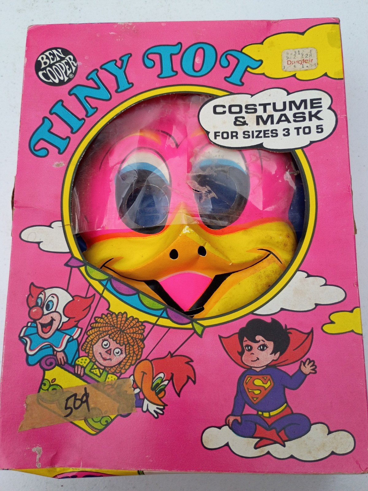 Vintage 1974 Ben Cooper Woody Woodpecker Costume Mask w/box, size Tiny Tot 3-5 Vintage 1974 Ben Cooper Woody Woodpecker Costume Mask w/box, size Tiny Tot 3-5