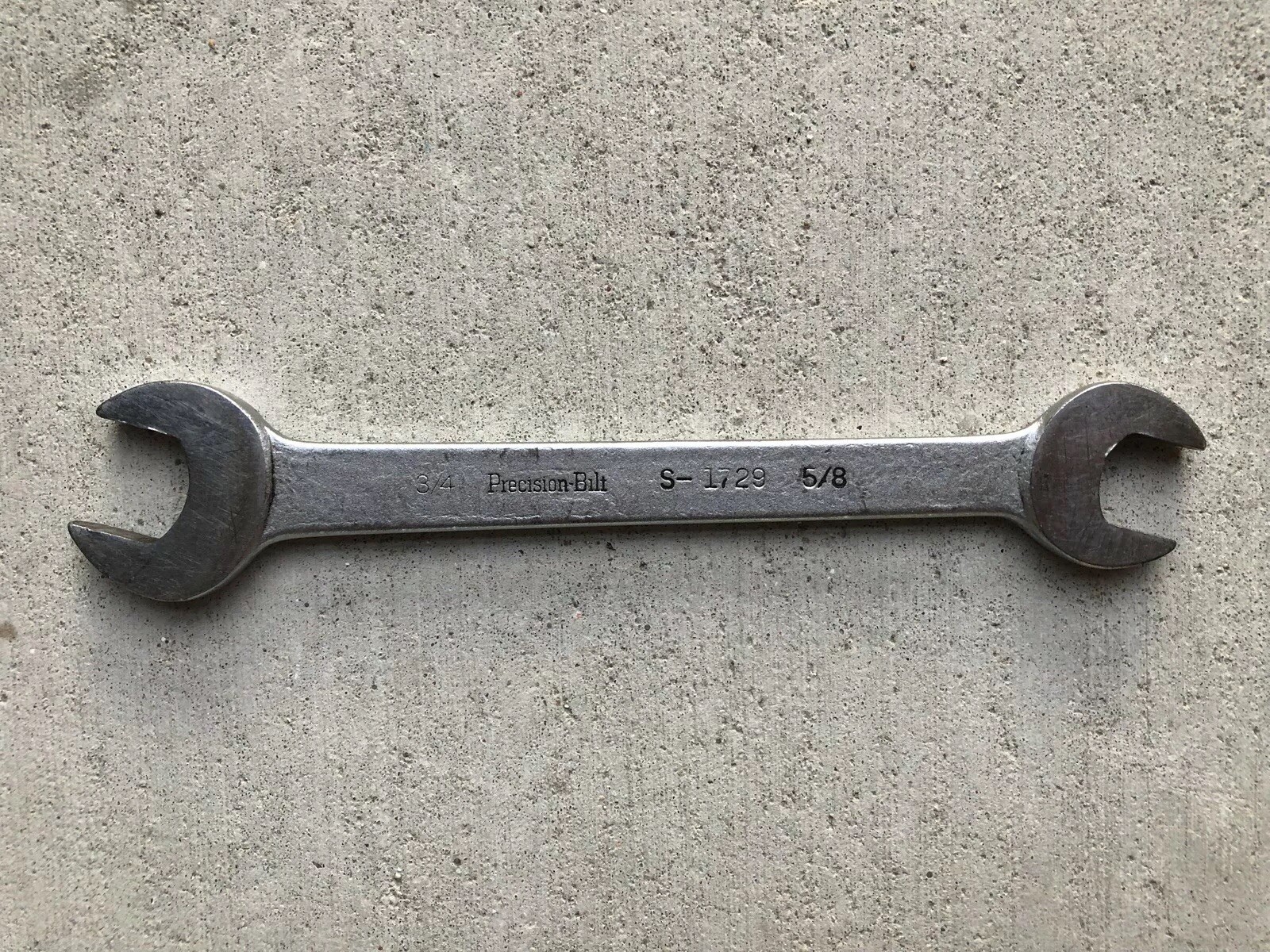 Vintage Precision-Bilt S-1729 3/4” & 5/8” Open End Wrench Made In USA Vintage Precision-Bilt S-1729 3/4” & 5/8” Open End Wrench Made In USA