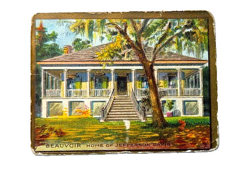 1910 T69 Historic Homes #2 BEAUVOIR HOME OF JEFFERSON, Helmar Turkish, Factory 7