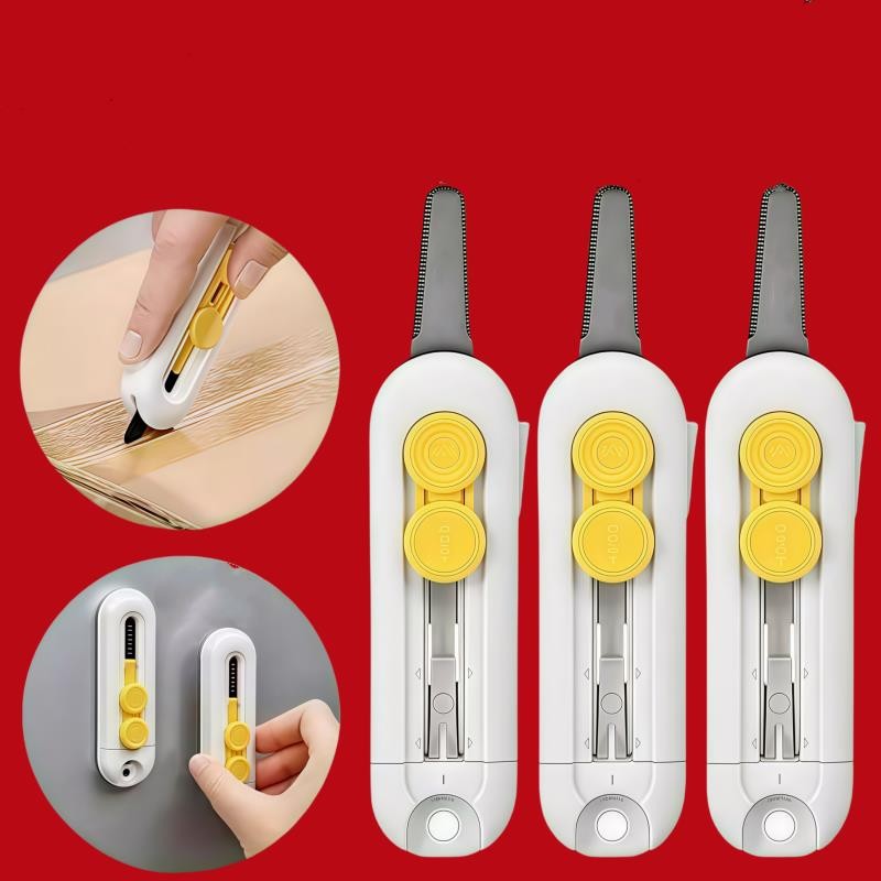 3PCS Magnetic Retractable Package Opening Knife – Multifunctional Courier Unboxi 3PCS Magnetic Retractable Package Opening Knife – Multifunctional Courier Unboxi