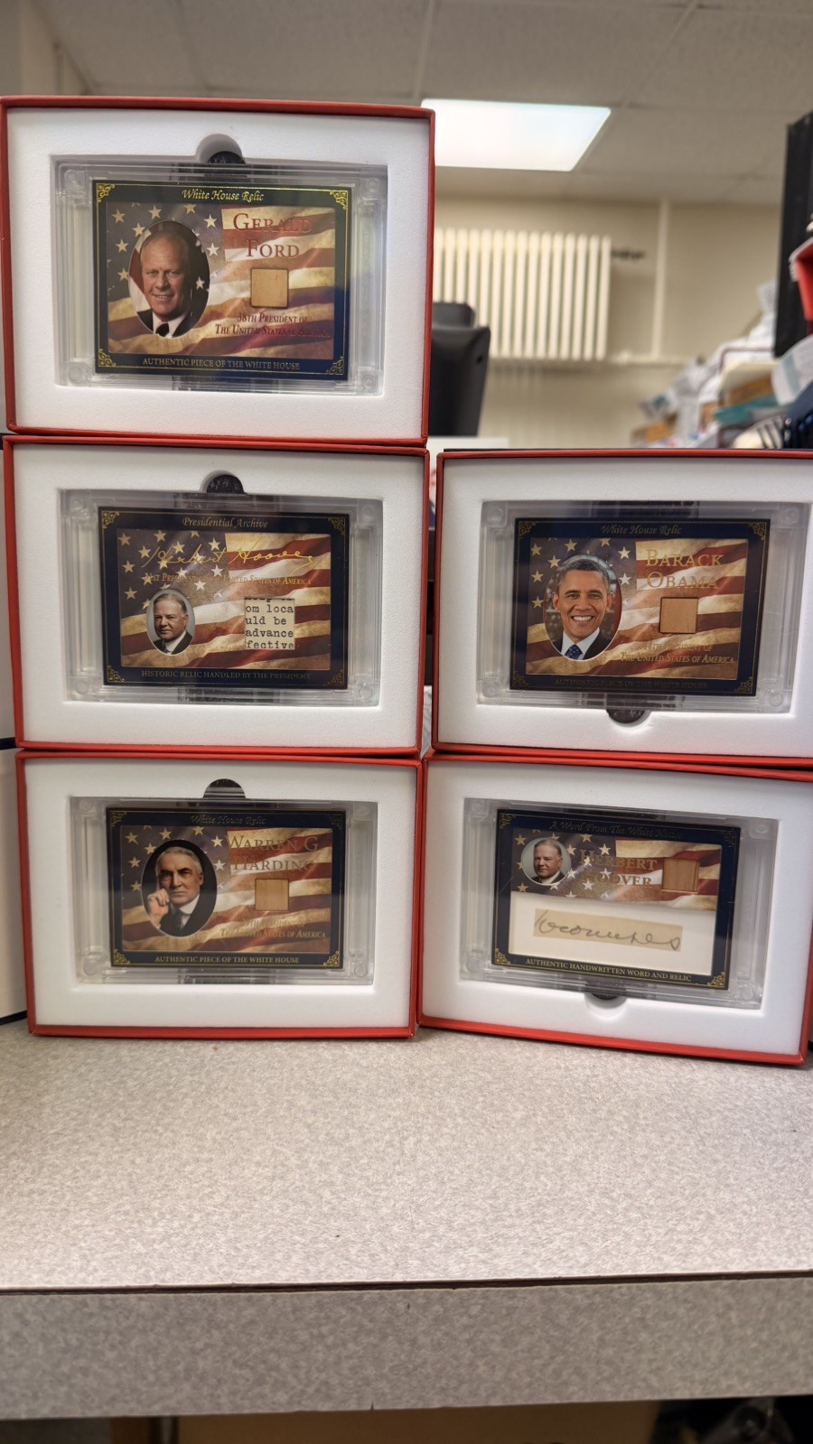 A Word From POTUS 2025 US Presidents Box Autograph Relic BUNDLE 