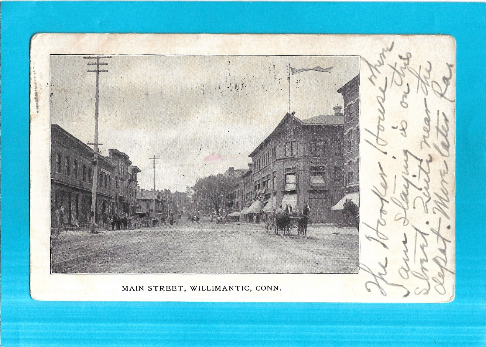 Vintage Postcard-Main Street, Willimantic, CT.