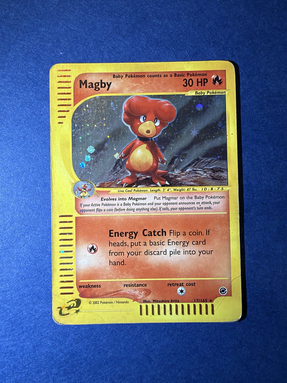 Magby Holo Rare Expedition Base Set Pokemon Card WOTC Vintage - 17/165 HP
