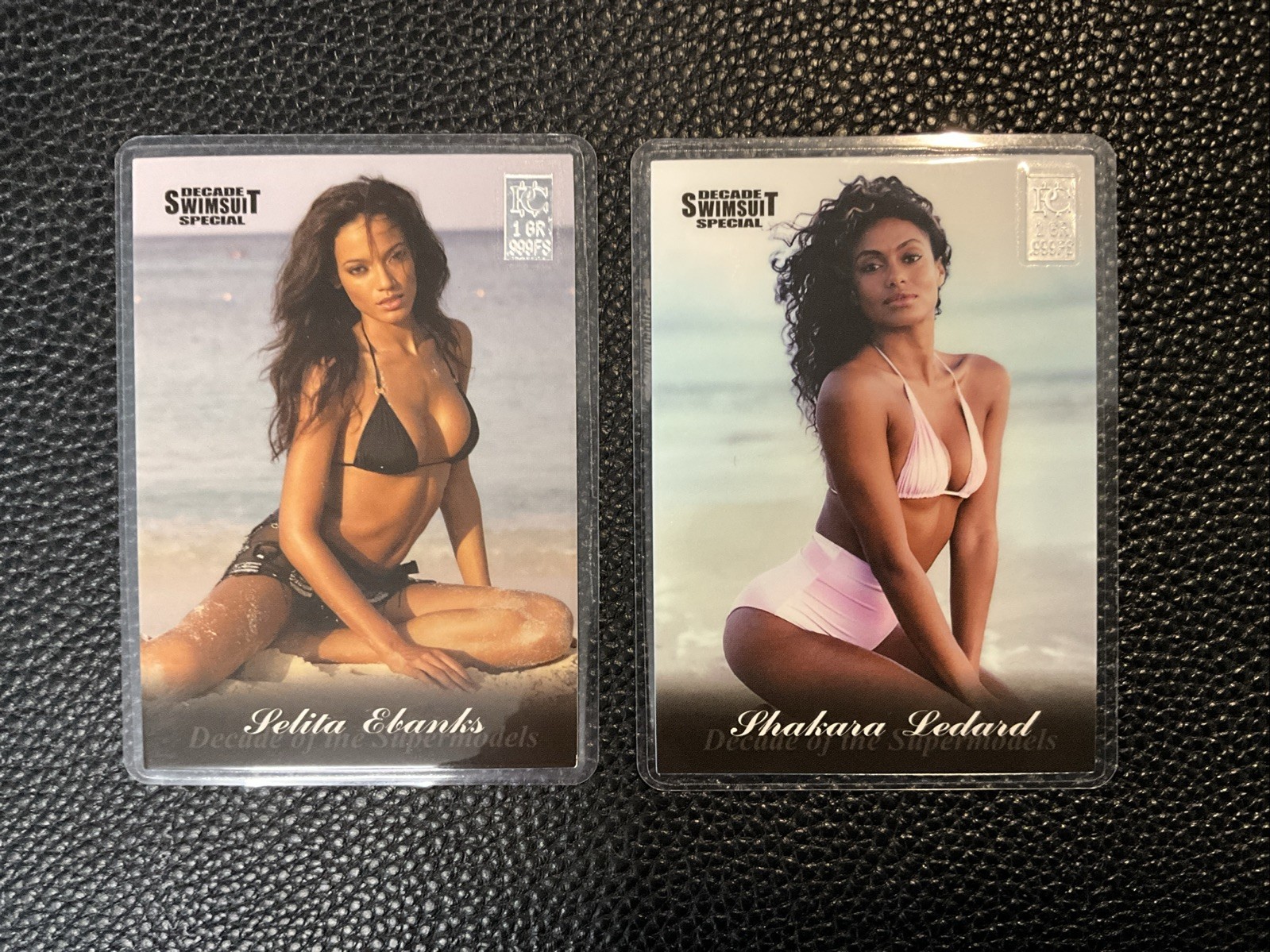 Sports Illustrated Swimsuit Decade Cards Silver Enhanced Set 2 Cards 1G Each