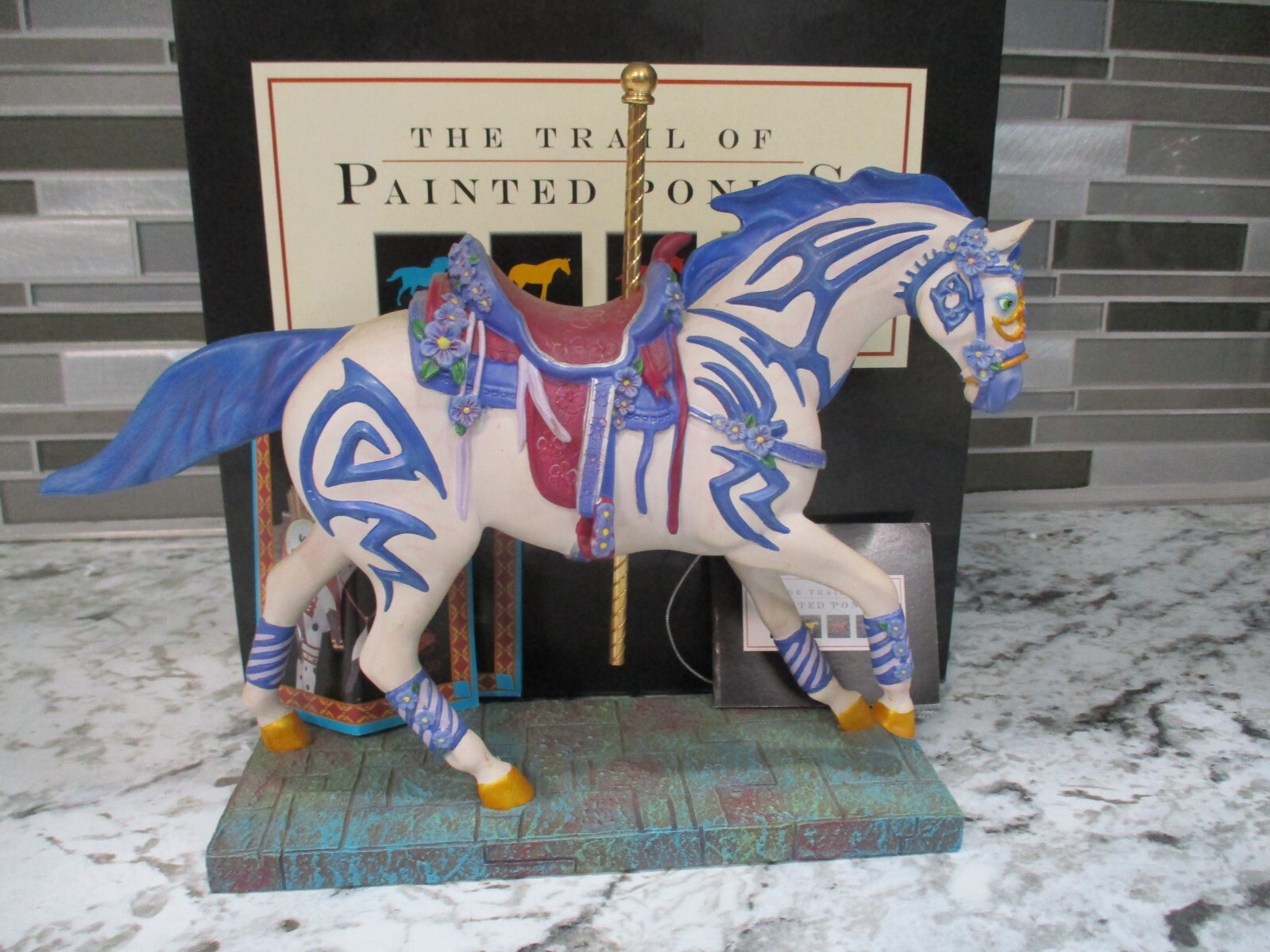 Trail of Painted Ponies  Vintage BLACK  BOX   Carousel   VI\'S VIOLET VISION New
