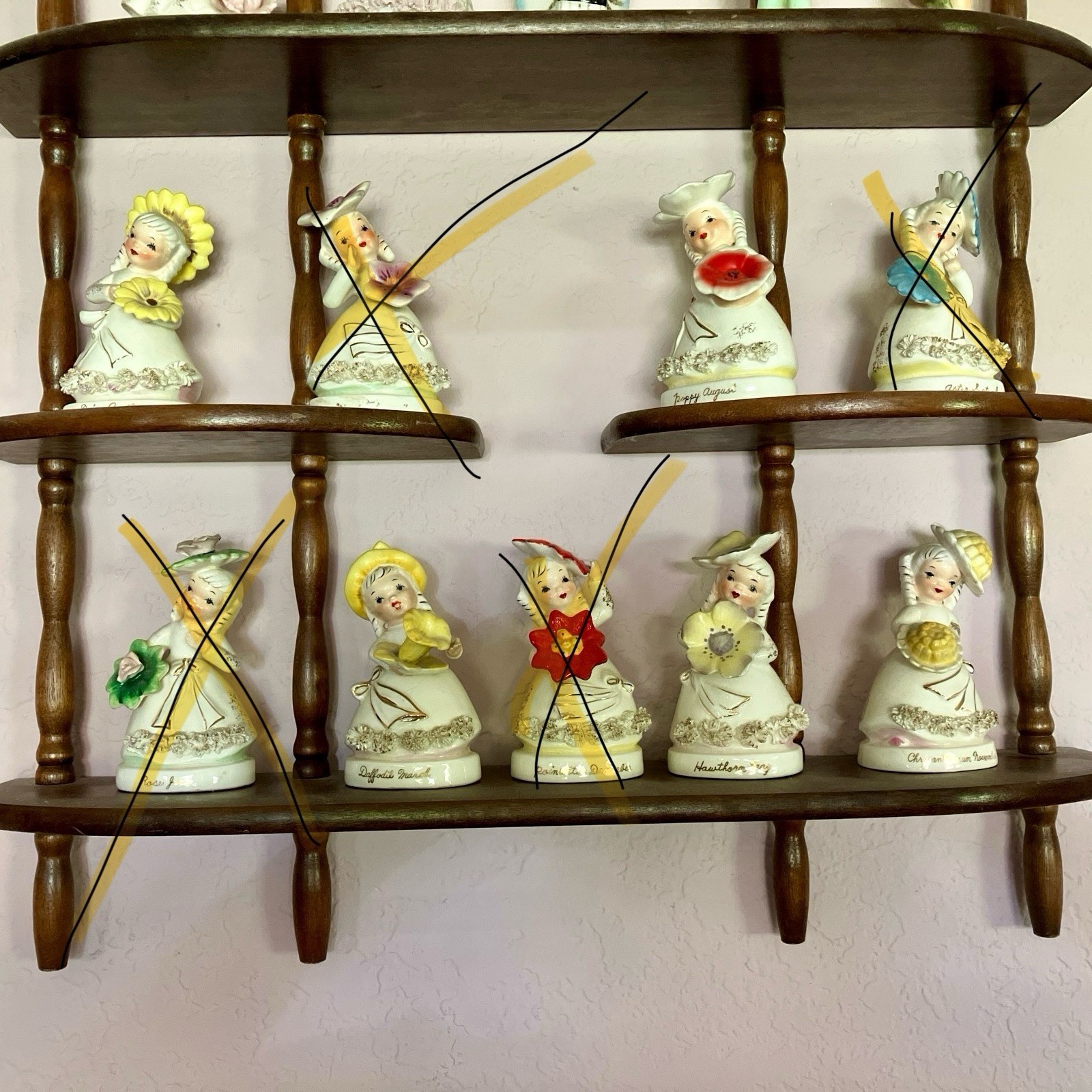 Vintage May And November Napco Flower Girl of the Month Figurine A Series Vintage May And November Napco Flower Girl of the Month Figurine A Series