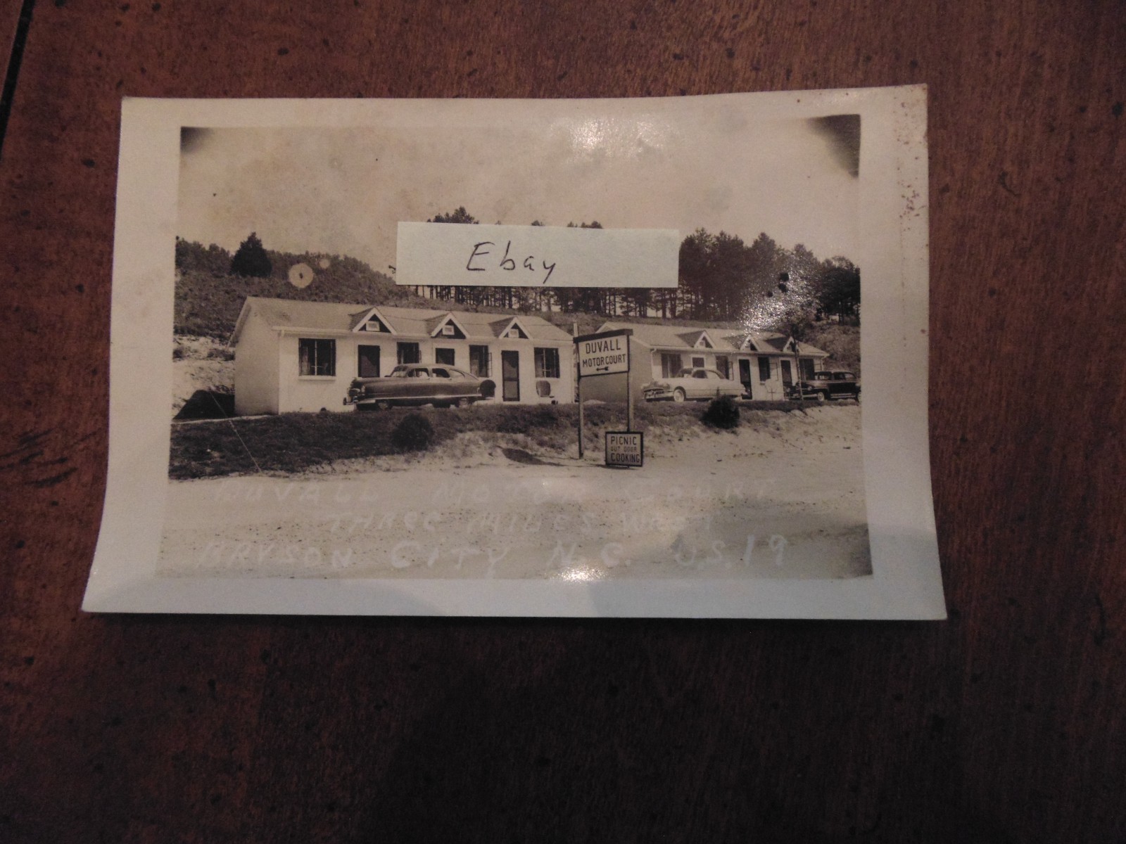 Rare Bryson City NC RPPC Postcard Duvall Motor Court ca 1949 Rare Bryson City NC RPPC Postcard Duvall Motor Court ca 1949