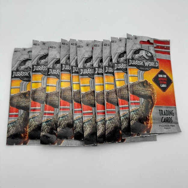 Jurassic World Fallen Kingdom 10 Booster Packs Factory Sealed Collect Them All Jurassic World Fallen Kingdom 10 Booster Packs Factory Sealed Collect Them All