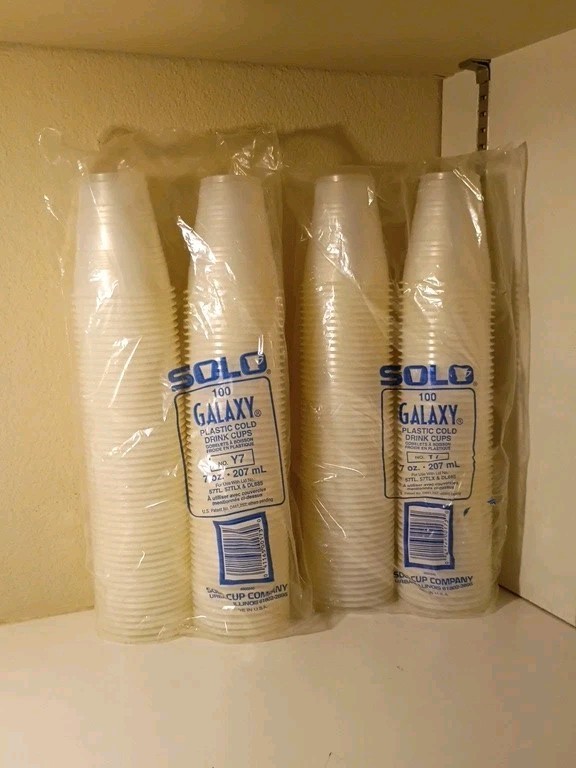 Vintage Solo Galaxy Cups - 200 7oz Plastic Cup Refills. New Old Stock Vintage Solo Galaxy Cups - 200 7oz Plastic Cup Refills. New Old Stock