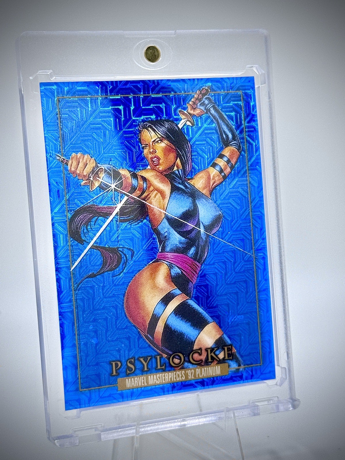 2025 Skybox Marvel Masterpieces 92 Platinum PSYLOCKE #65 Blue Traxx Parallel