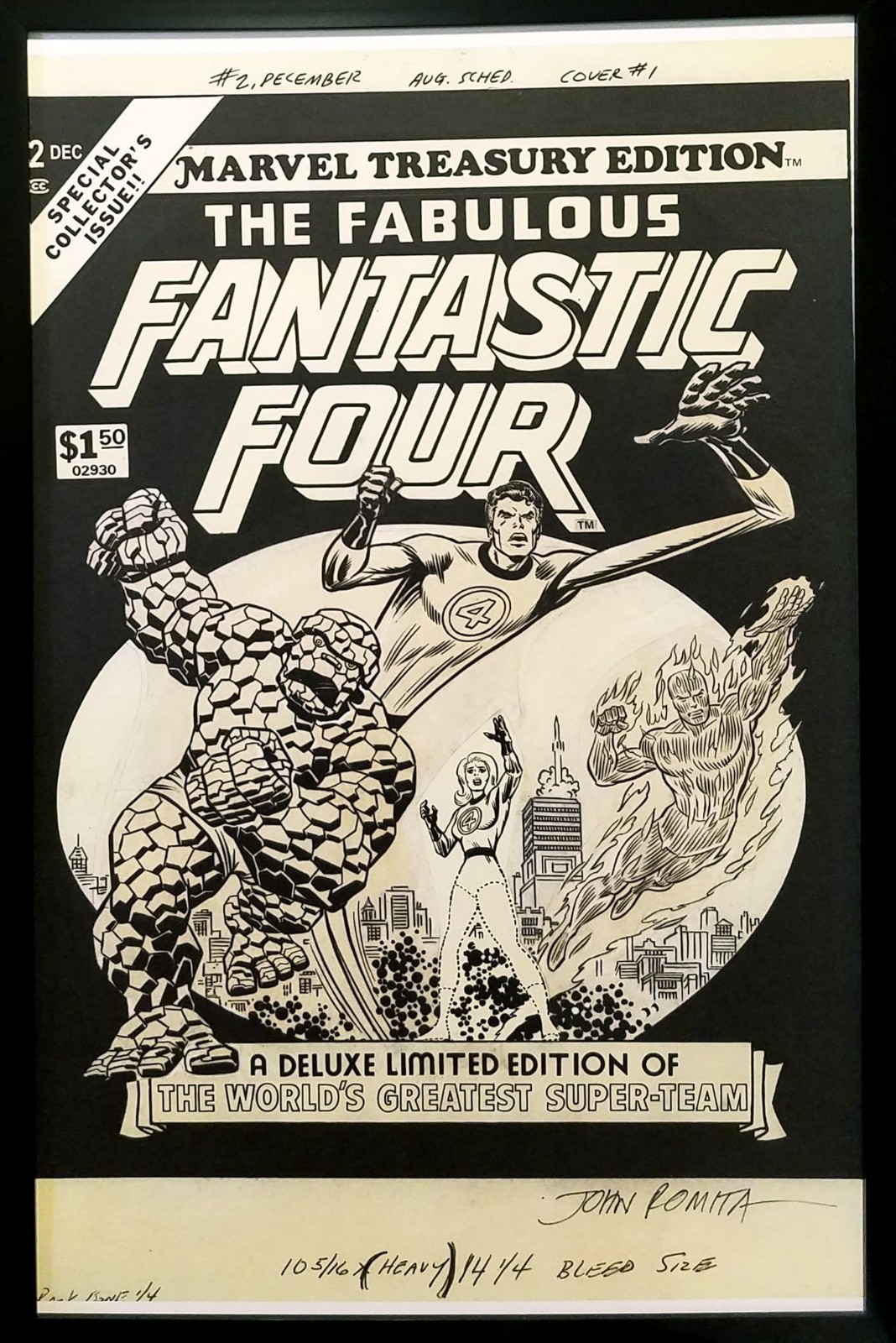 Marvel Treasury Edition #2 by John Romita 11x17 FRAMED Original Art Poster Comic