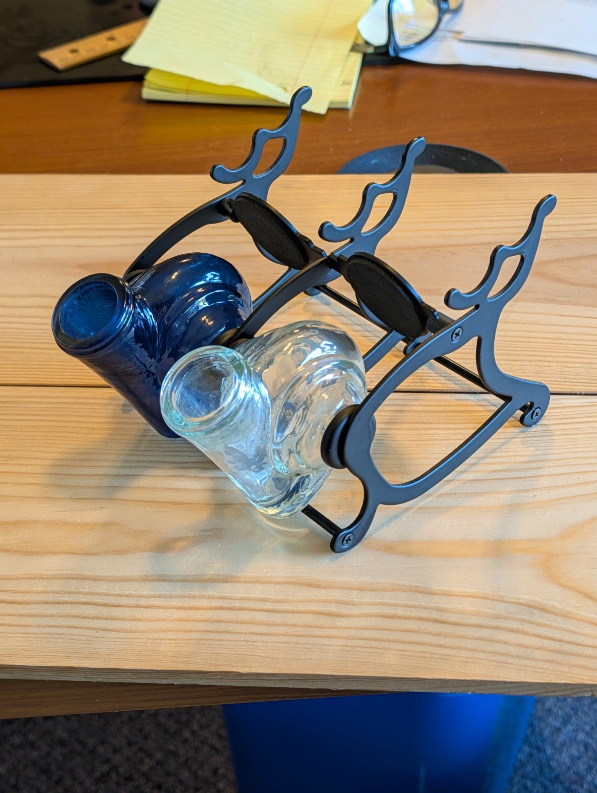 Levenger Vintage Antique Double Inkwell Set Bottle Swivel Rotating Safety Stand Levenger Vintage Antique Double Inkwell Set Bottle Swivel Rotating Safety Stand