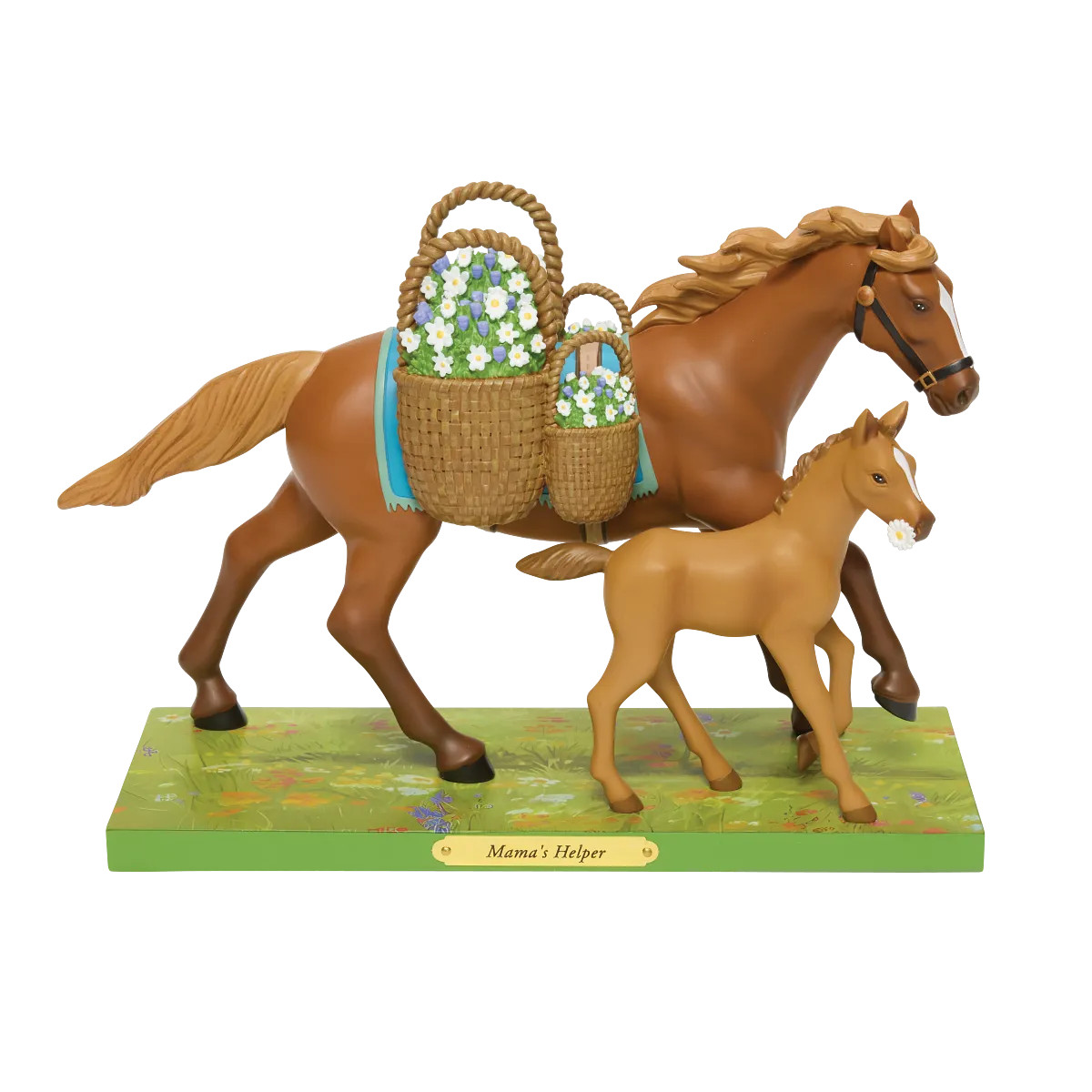 Trail Of Painted Ponies Figurine MAMA\'S HELPER 6019063 Horse Colt Basket Trail Of Painted Ponies Figurine MAMA\'S HELPER 6019063 Horse Colt Basket