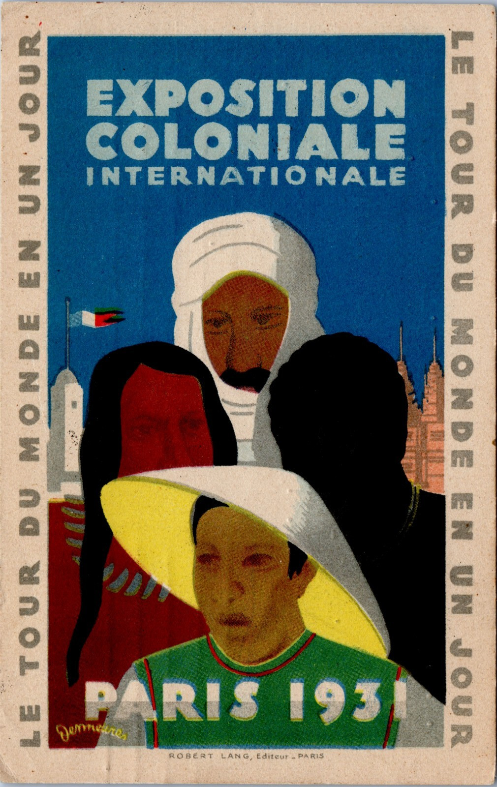 1931 Paris A Fowler Newton Buenos Aires Worlds Fair Expo Exhibit Postcard
