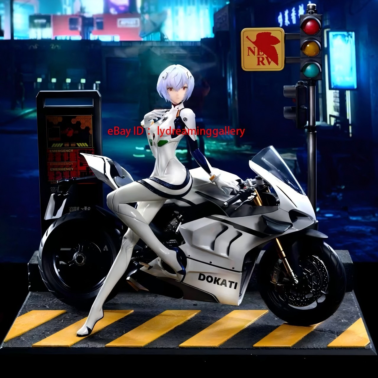 kol Studio New Century Evangelion Ayanami Rei & Ducati V4 1/6 Limited Statue