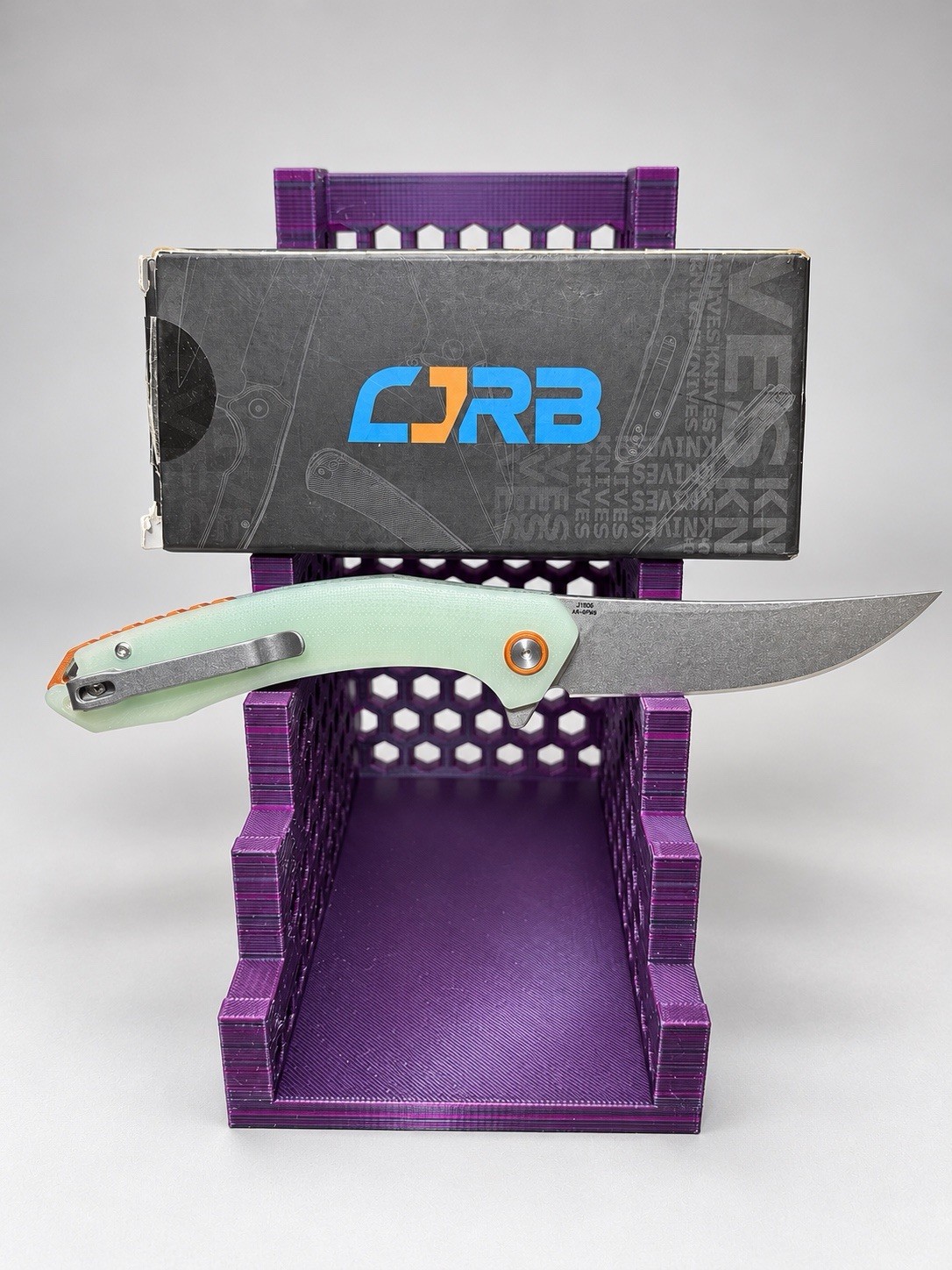 CJRB Gobi J1906 AR-RPM9 Blade G10(Contoured & Cnc Pattern Texture) Handle