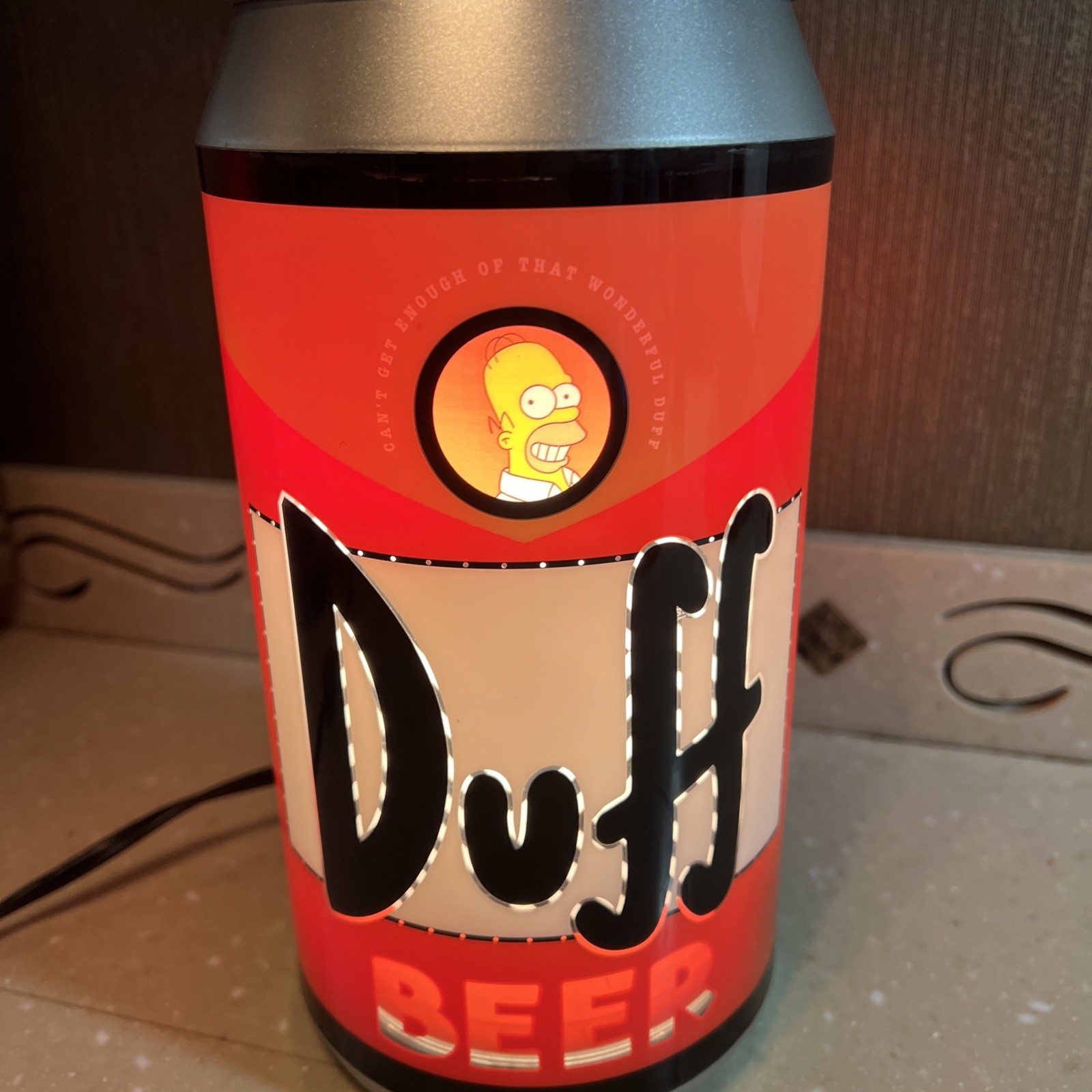 Vintage Simpsons Plug in Duff Beer Can Rotating Light Great Condition Vintage Simpsons Plug in Duff Beer Can Rotating Light Great Condition