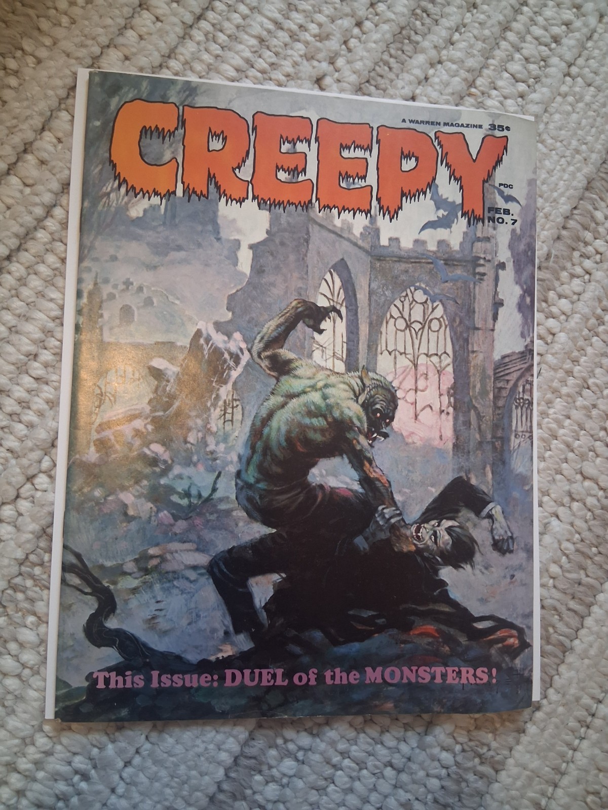 CREEPY 7 VF/NM WARREN 1966 FRAZETTA DUEL OF MONSTERS