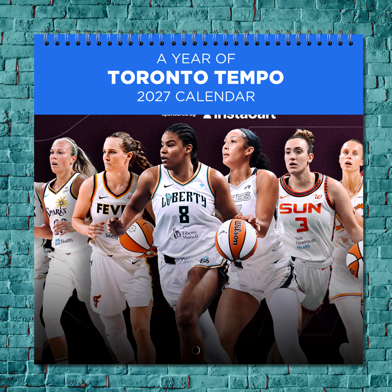 Toronto Tempo 2027 Wall Calendar 12 Month Celebrity Photo Fan Collectible