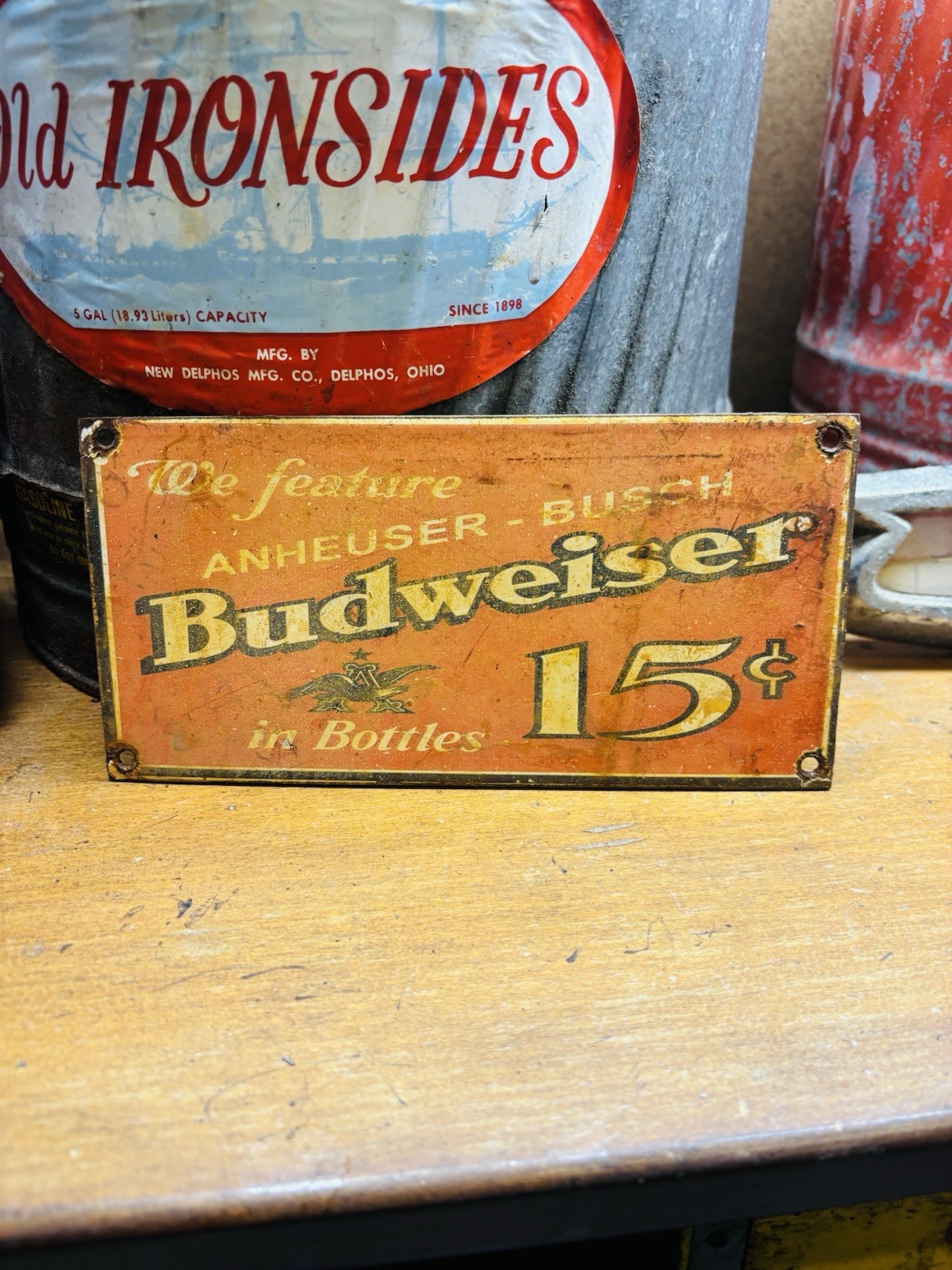 Budweiser Porcelain Advertising Sign
