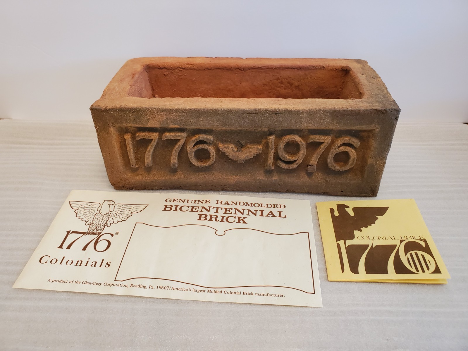 Vintage 1776-1976 Bicentennial Planter Brick by Glen-Gery – 8 1/4