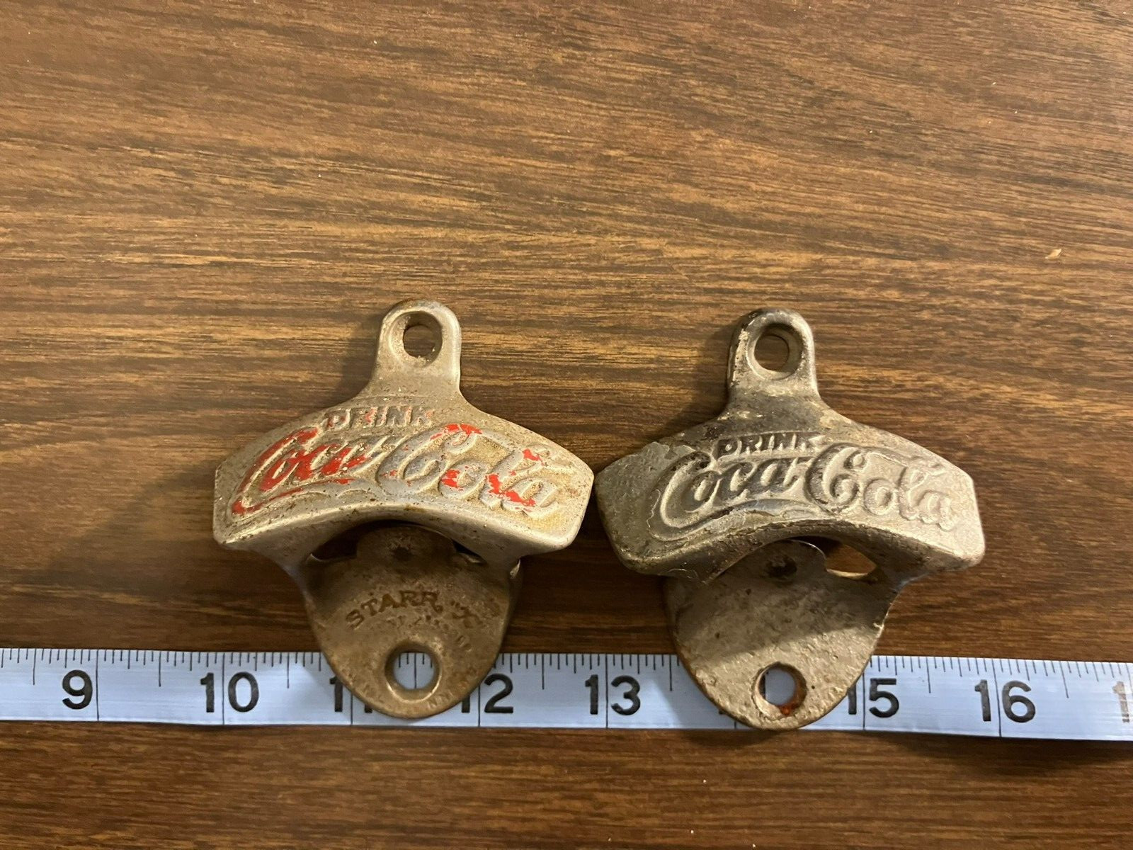 Drink Coca Cola Starr X Wall Mounted Bottle Openers x2 VINTAGE See Images VINT