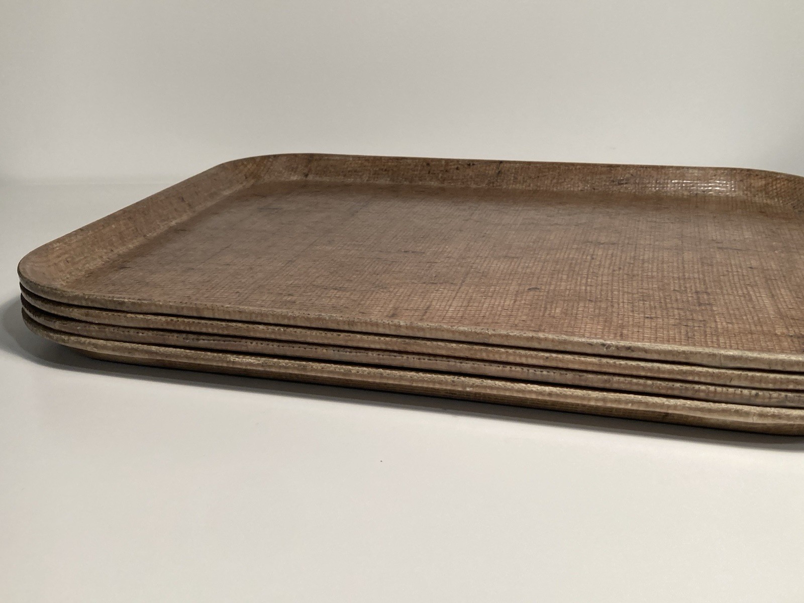Vintage Cambro Camtray Tray Lot Of 4 MCM Fiberglass? Made in USA 18\