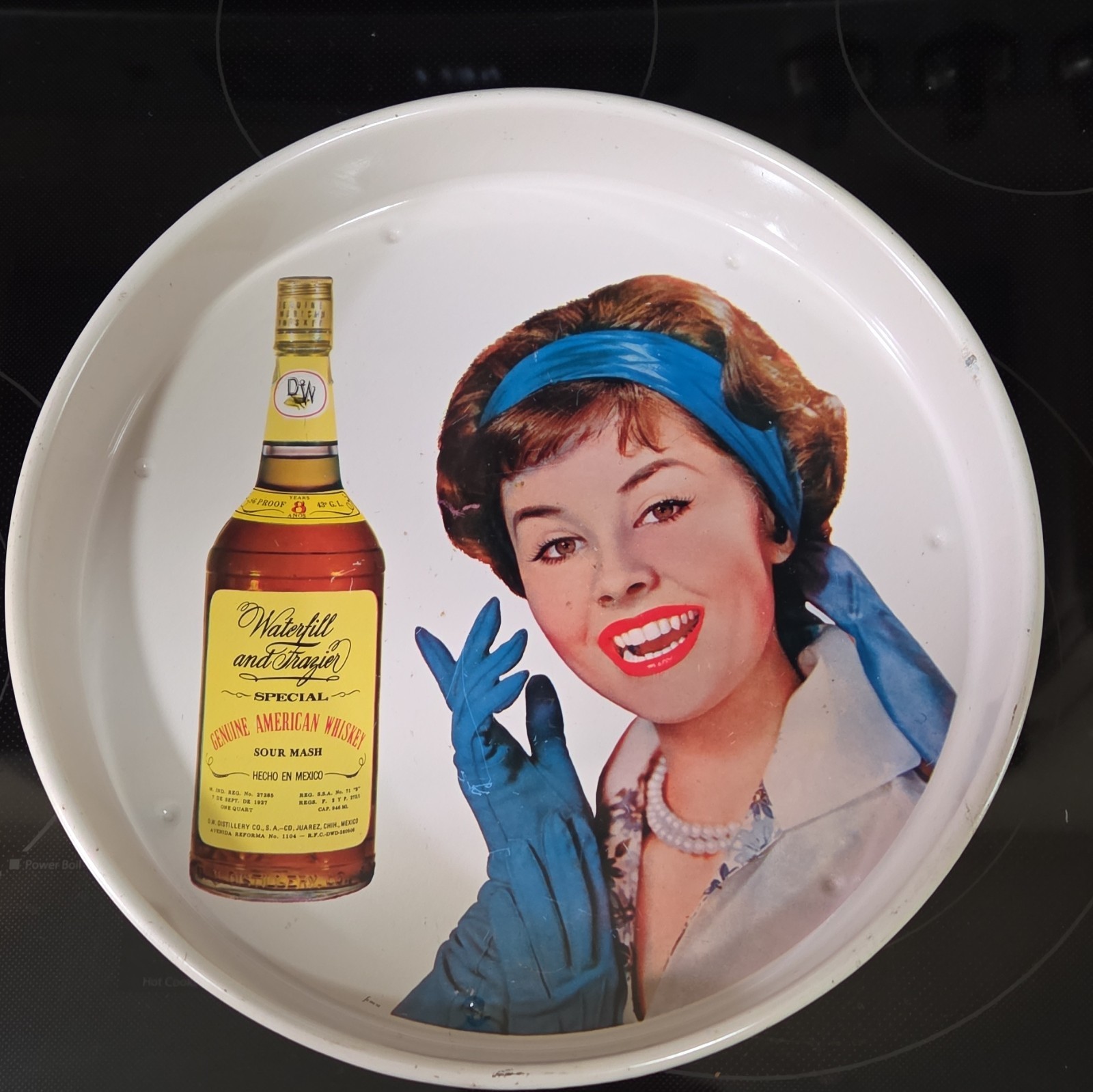 Vintage Waterfill&Fraizer Straight Bourbon Whiskey Metal Tray Ex. Con Vintage Waterfill&Fraizer Straight Bourbon Whiskey Metal Tray Ex. Con