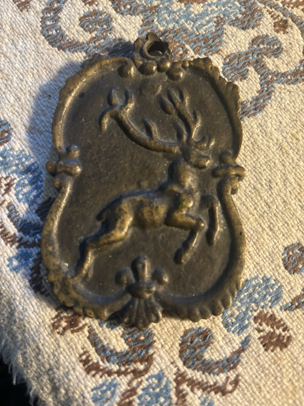 Vintage Heavy Brass Room Key Fob Hotel Goldener Hirsch (Salzburg, Austria)