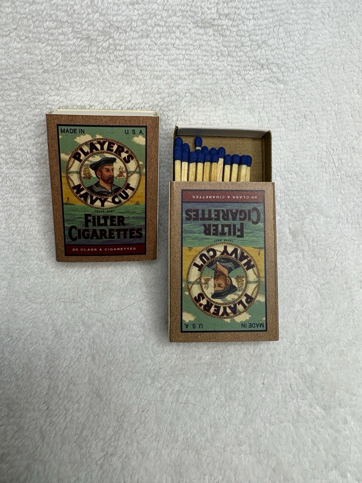 Vintage Player’s Navy Cut Matchboxes – Full 50‑Count Box – Made in USA - RARE Vintage Player’s Navy Cut Matchboxes – Full 50‑Count Box – Made in USA - RARE