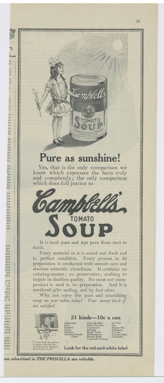 1913 Campbell\'s Soup Advertisement: \