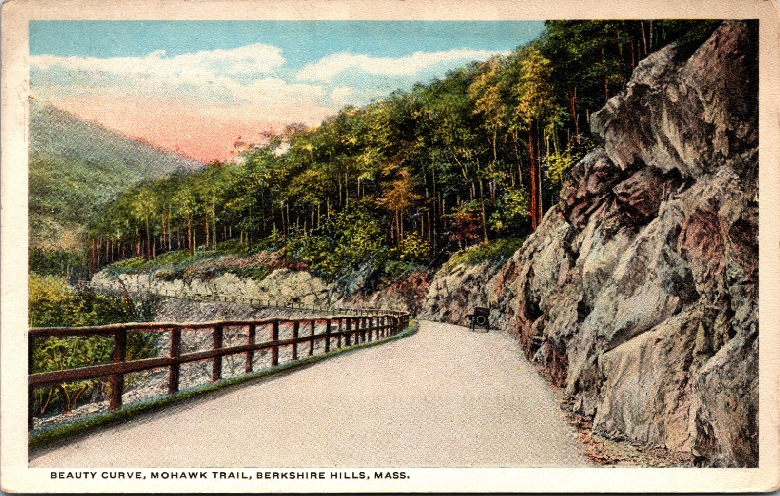 Beauty Curve Berkshire Hills Mohawk Trail Massachusetts MA WB Postcard L8