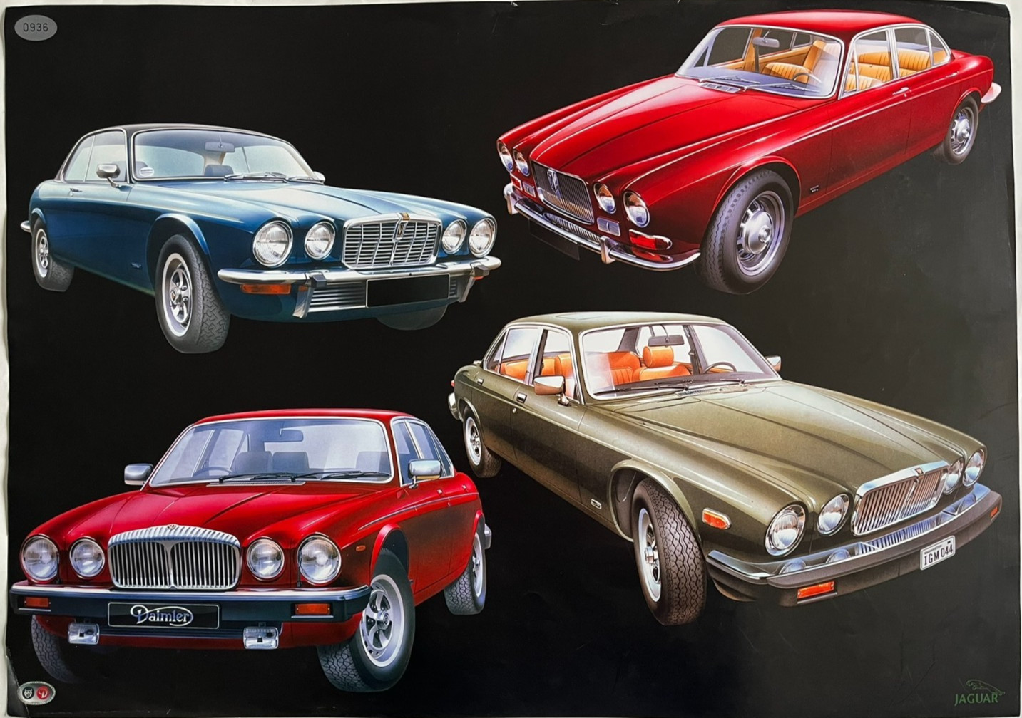 Jaguar XJ6 & Daimler Sovereign Original Limited 936/1000 Poster 59cm x 42cm