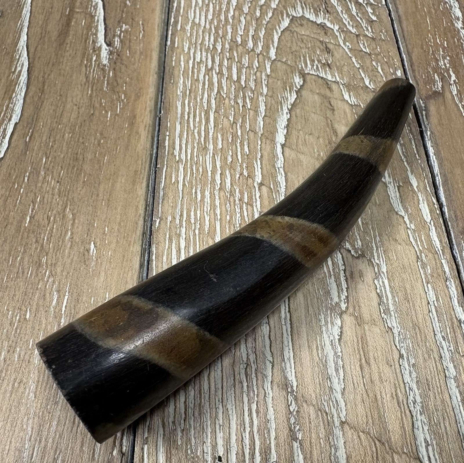 Vintage Curved Natural Horn Cigarette Holder Bovine Ox Horn Smoking Stem