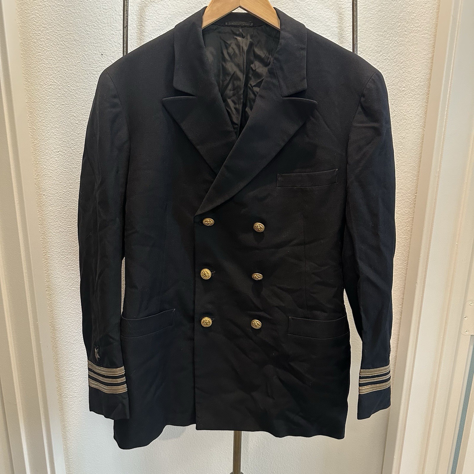 Vtg WW2 Abercrombie And Fitch Navy Commanders Dress Jacket Sz 40 Long