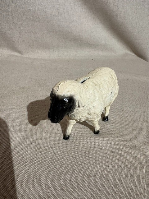 Vintage Cast Iron Sheep Bank Vintage Cast Iron Sheep Bank