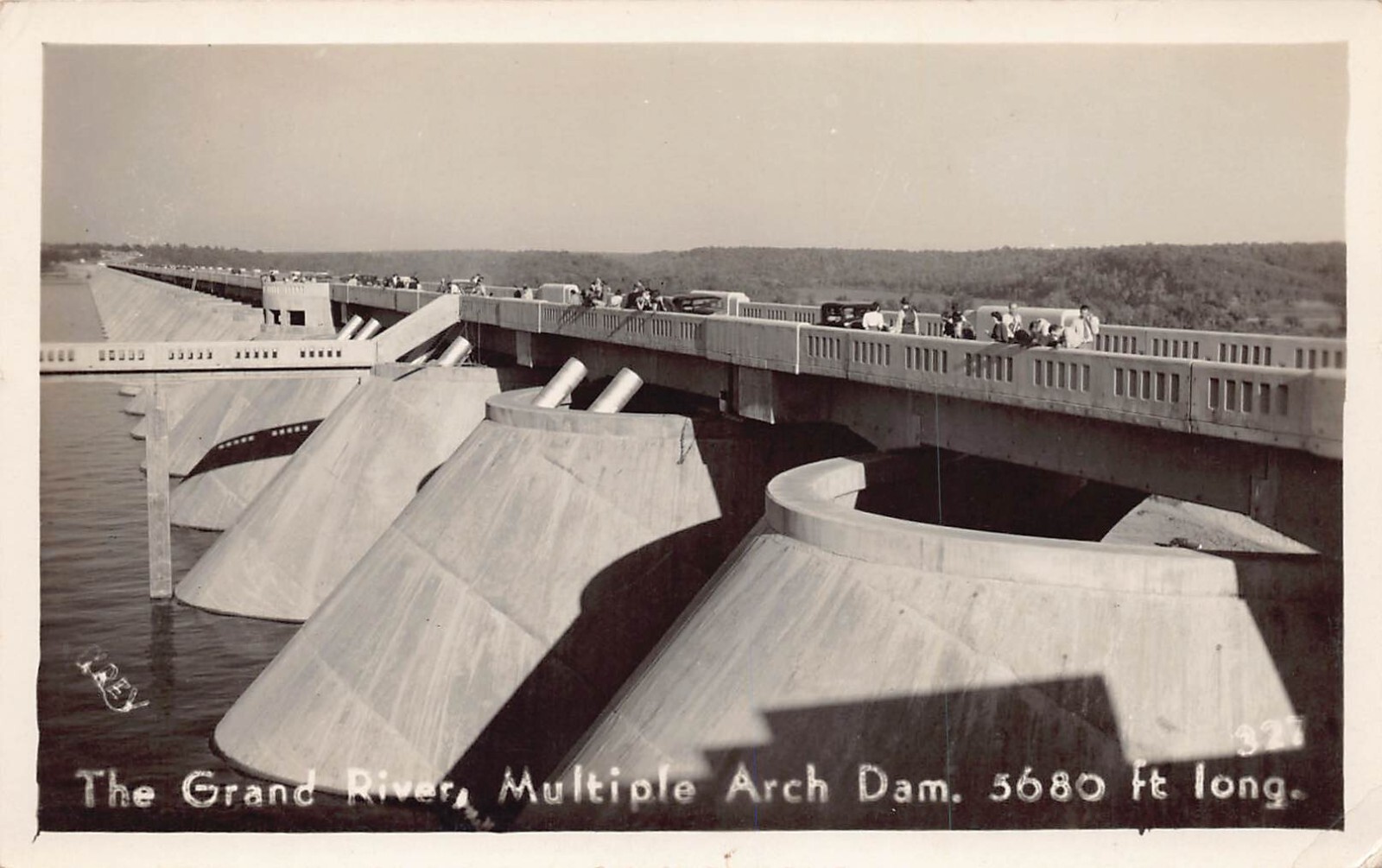 RPPC Disney Langley OK Oklahoma Grand River Pensacola Dam Photo Vtg Postcard C23