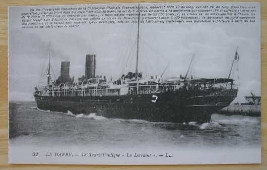 LA LORRAINE (French) c1905 REAL PHOTO LA LORRAINE (French) c1905 REAL PHOTO