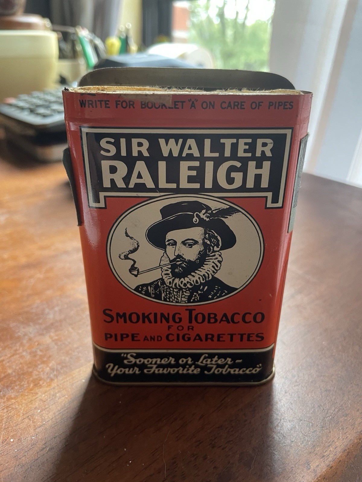 Vintage Sir Walter Raleigh Tabacco Tin Empty Vintage Sir Walter Raleigh Tabacco Tin Empty
