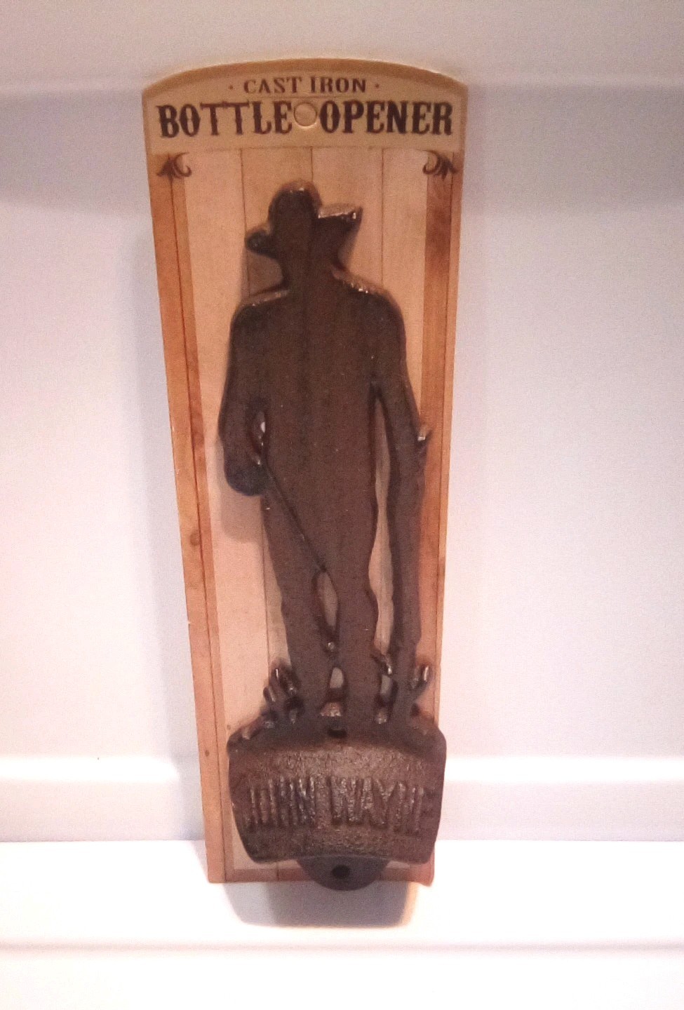 John Wayne Cast Iron Bottle Opener, 8.8 x 2.8 in John Wayne Cast Iron Bottle Opener, 8.8 x 2.8 in