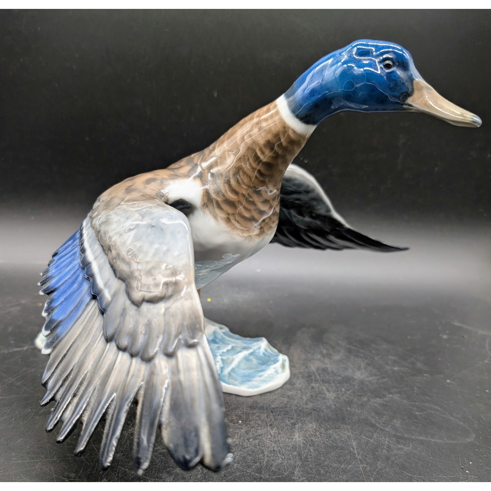 DEFECTIVE Rosenthal Germany Porcelain Mallard Duck Figurine 1577 Hand Pa G3D