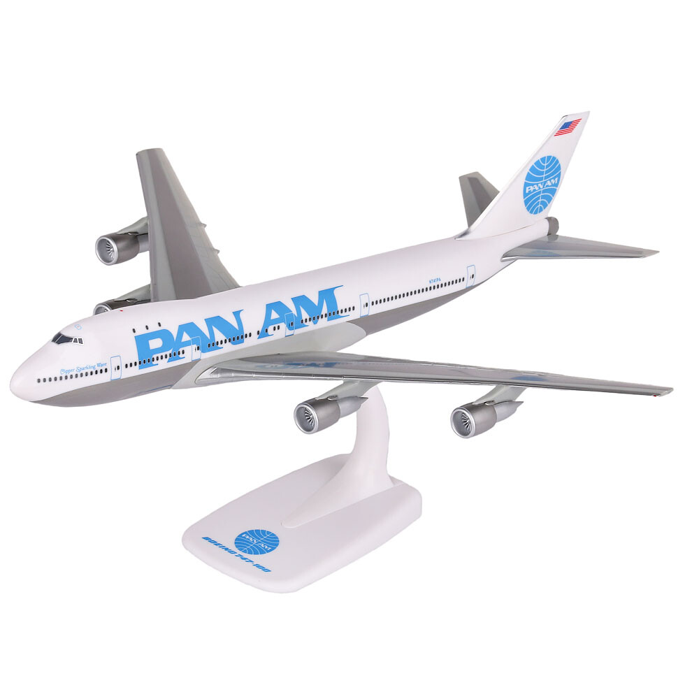 PPC Pan Am American Boeing 747-100 N741PA Desk Display 1/250 AV Model Airplane