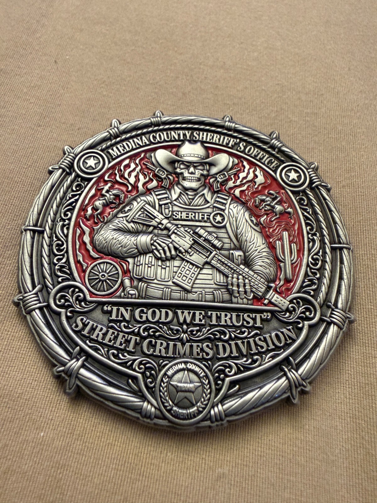 Medina County Sheriff Street Crimes Division Texas Challenge Coin Medina County Sheriff Street Crimes Division Texas Challenge Coin